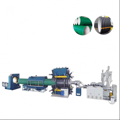HDPE,PP 수직형 이중벽 골판지 파이프 및 PVC 리브 파이프 압출 라인